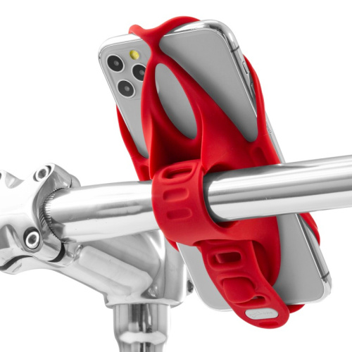 Универсальный держатель смартфона на руль Bone Bike Tie 4 4.7"- 7.2" (красный)