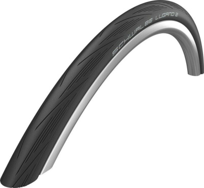 Велопокрышка Schwalbe Lugano II K-Guard 28" (черный стандартная боковина 700x23C (23x622) стальной)