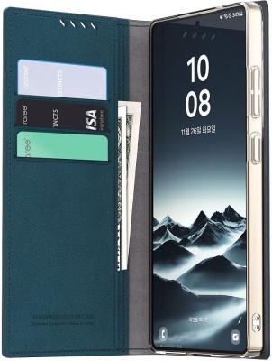 Чехол-книжка Araree Mustang Diary для Galaxy для Galaxy S25 Ultra кожа синий