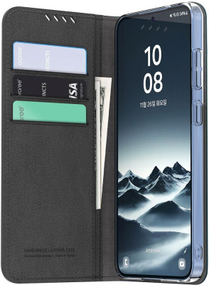 Чехол-книжка Araree Mustang Diary для Galaxy для Galaxy S25 кожа черный