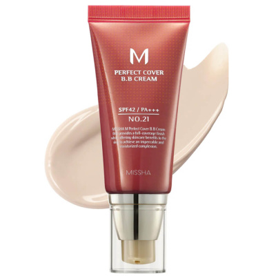 Стойкий BB-крем Missha М Perfect Cover BB Cream EX SPF42 PA+++ 21 Light Beige