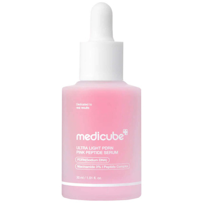 Лёгкая увлажняющая сыворотка с ПДРН и пептидами medicube Ultra Light PDRN Pink Peptide Serum 30 мл