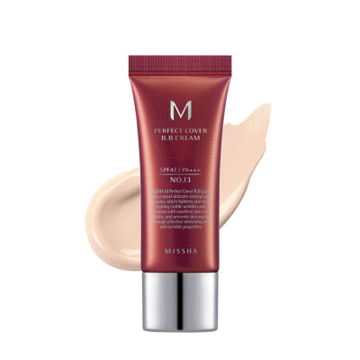 Миниатюра стойкого BB-крема Missha М Perfect Cover BB Cream EX SPF42 PA+++ 13 Bright Beige