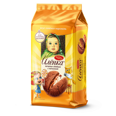 Печенье «Алёнка» с начинкой со вкусом солёной карамели, 160 гр