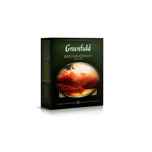 Чай Greenfield Golden Ceylon черный в пакетиках, 100 шт.