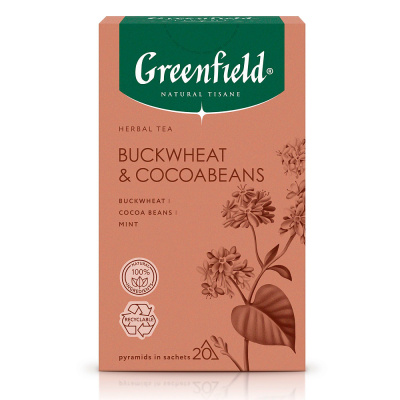 Чай Greenfield Natural Tisane, с гречихой и какао бобами, 20 шт.