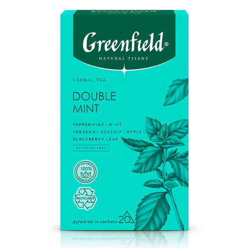 Чай Greenfield Natural Tisane, двойная мята, 20 шт.
