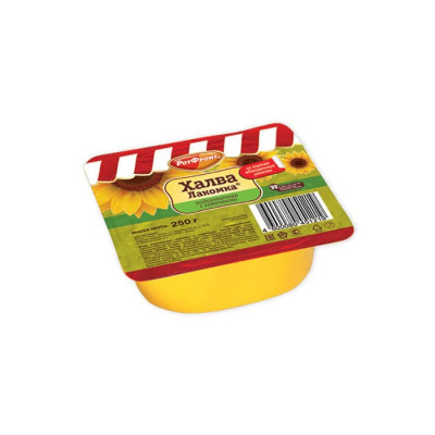Халва Лакомка подсолнечная с семечками, Рот Фронт, 250 гр.