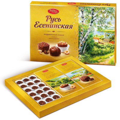 Конфеты в коробке Русь Есенинская, Красный Октябрь, 550 гр.