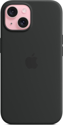 Клип-кейс Apple Silicone Сase с MagSafe для Apple iPhone 15 Чёрный