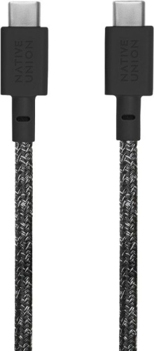 Кабель Native Union Belt Cable USB-С - USB-С, 1,2 м, кевлар серый космос