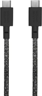 Кабель Native Union Belt Cable USB-С - USB-С, 1,2 м, кевлар серый космос