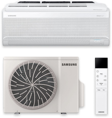 Сплит-система Samsung AR80F09CABW, до 27 м², Bespoke AI WindFree AI cooling + Filter pm 1.0 WI-FI, белый
