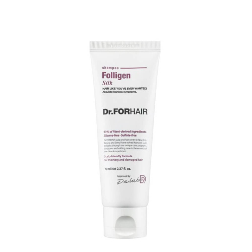 Бессульфатный шампунь для повреждённых волос Dr.Forhair Folligen Silk EX Shampoo 70 мл