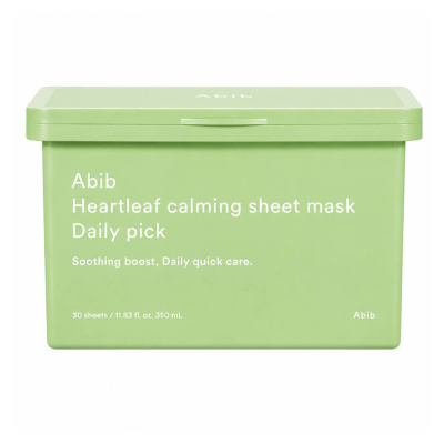 Набор успокаивающих масок с хауттюйнией Abib Heartleaf Calming Sheet Mask Daily Pick