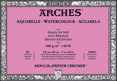 Альбом-склейка для акварели "Arches" Satin 21х29,7 см 12 л 300 г