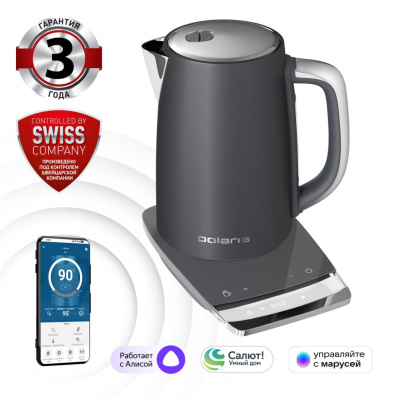 Чайник Polaris PWK 1755CAD WIFI IQ Home Grey