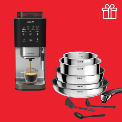 Автоматическая кофемашина + в подарок набор посуды Tefal L881S904