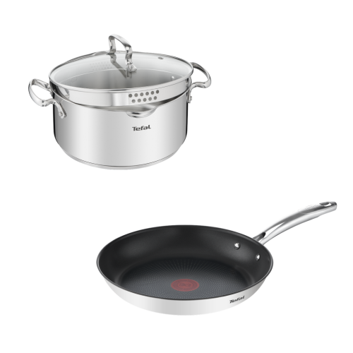 Индукционная сковорода Duetto + 24 см G7320455 + Кастрюля с крышкой Tefal Duetto+ 2.9 л
