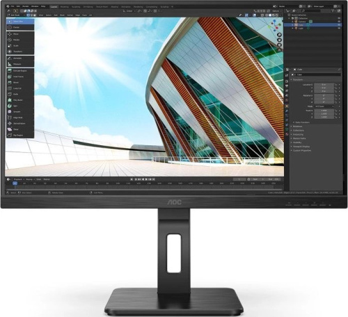 Монитор 27" AOC 27P2Q 1920x1080, 4 ms, 250 cd/m, 50000000:1, 178°/178°, IPS, +DVI, +HDMI, +DP 1.2, +4xUSB 3.2, SPK