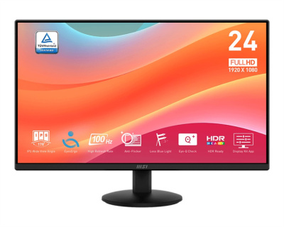 Монитор 23,8" MSI Pro MP242L 9S6-3PD5CT-016 1920x1080 LED, 16:9, IPS, 250cd, 4ms, 178гр/178гр, 100Hz, HDMI, матовая, DP, black