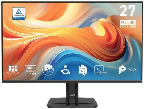 Монитор 27" MSI Pro MP271 E14A 9S6-3PE9CM-010 1920x1080 LED, 16:9, IPS, 300cd, 1ms, 178гр/178гр, VGA, DP, HDMI, 144Hz, black