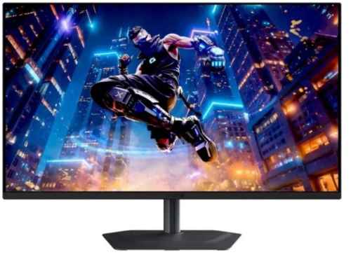 Монитор 31,5" GIGABYTE MO32U2 EK 3840*2160, QD-OLED, 250cd, 1.5М:1, 0.3 ms, 178гр/178гр, 2*HDMI, DP, 240Hz, 3*USB 3.2, USB Type-C, pivot, black