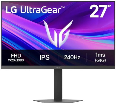 Монитор 27" LG UltraGear 27G440A-B черный, 1920x1080, 16:9, IPS LED, 240Hz, 1ms, 400cd, 1000:1, 178гр/178гр, матовая HAS Piv, HDMI, DP