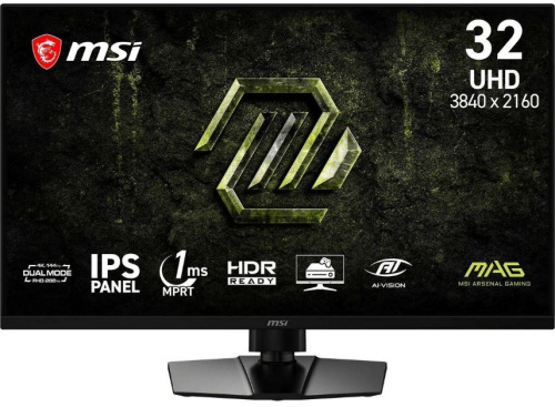 Монитор 31,5" MSI MAG 321UPD E14 9S6-3DE49M-006 3840x2160, 16:9, IPS Flat, UHD:144Hz, FHD:288Hz, 300cd, 178/178, 4ms(GTG), 1500:1, 100M:1, 2xHDMI 2.1,