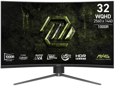 Монитор 31,5" MSI MAG 325CQPF E18 9S6-3DC14H-204 2560x1440 VA Rapid Curve 1000R, 16:9, 0,5ms(GTG), 3500:1, 100M:1, 300nit, 178/178, 2xHDMI 2.0, 1xDP 1