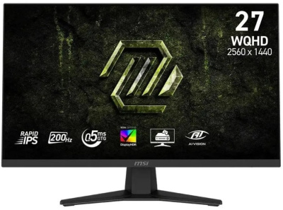 Монитор 27" MSI Mag 274QF E20 9S6-3CE41H-095 2560x1440, IPS, LED, 16:9, полуматовая, 1200:1 250cd, 178гр/178гр, 200Hz, HDMI, DP, черный