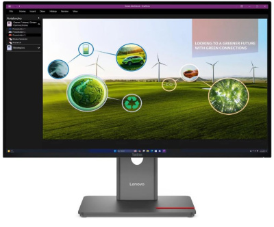 Монитор 27" Lenovo ThinkVision P27Q-40 64A7GAT6EU 2560x1440 WLED, 16:9, IPS, 350кд/м2, 1500:1, 6ms, 178°/178°, HDMI, DP, 120Hz, black