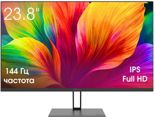 Монитор 23,8" Digma Motion S TM24SB01 1920x1080, IPS LED, 5ms, 16:9, матовая, 350cd, 178гр/178гр, 144Hz, G-Sync, FreeSync, HDMI, DP, черный
