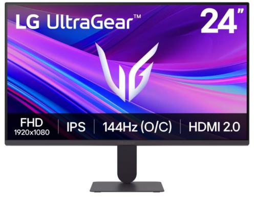 Монитор 23,8" LG UltraGear 24G411A-B 1920x1080, 16:9, IPS, 250cd/m2, 5мс, 178/178, HDMI, DP, 144Hz, VESA, Tilt, violet-gray