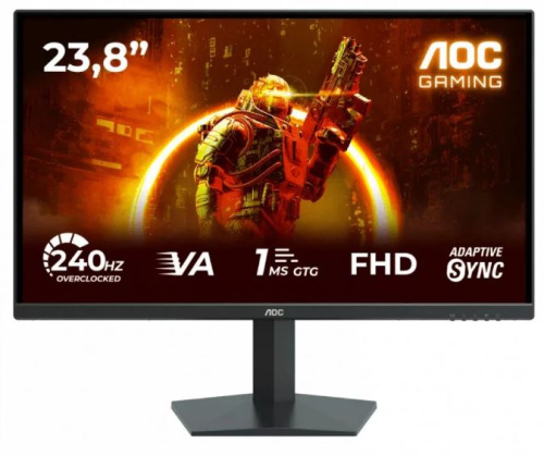 Монитор 23,8" AOC 24G10ZNE 1920x1080, 16:9, IPS, 0.3ms, 300cd/m 4000:1 240Hz 2*HDMI DP Черный