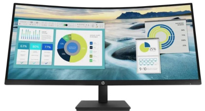 Монитор 34" HP P34hc G4 21Y56AS черный, 3440x1440, VA, 21:9, 5ms, 3500:1, 250cd, 178гр/178гр, 100Hz, HDMI, DP