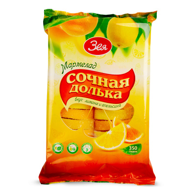 Мармелад «Сочная долька» со вкусом апельсина, 300 гр.