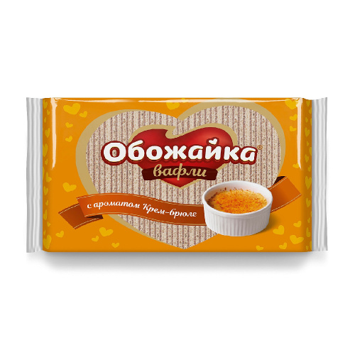 Вафли Обожайка крем-брюле, Пензенская кондитерская фабрика, 225 гр