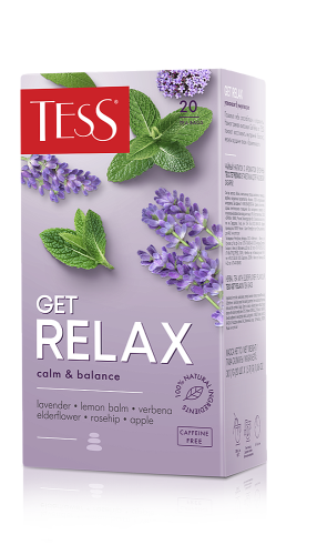 Чайный напиток Tess Get Relax с лавандой, мятой и вербеной, в пирамидках, 20 шт.