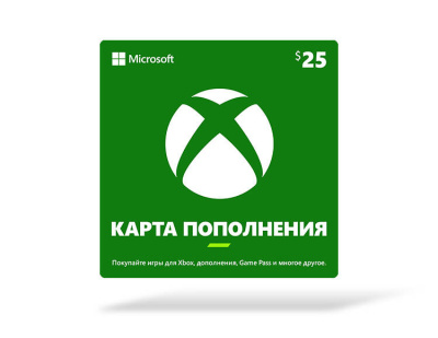 Карта оплаты Xbox 25 USD [Цифровая версия] (US)