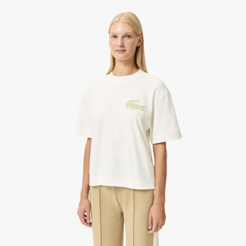 Женская футболка Lacoste свободного кроя