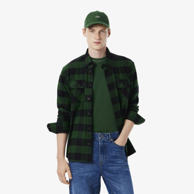 Мужская фланелевая рубашка-куртка Lacoste оверсайз