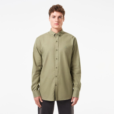 Мужская рубашка Lacoste из смеси хлопка и шерсти