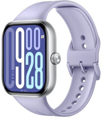 Умные часы Xiaomi REDMI Watch 5 Серебристые, с сиреневым ремешком