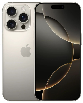 Смартфон Apple iPhone 16 Pro 256 ГБ MYQH3CH/A «Натуральный титан» (nanoSIM+nanoSIM, без RuStore)