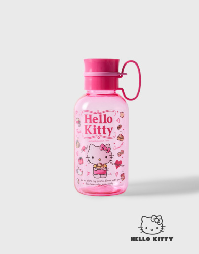 Розовая бутылка для воды с принтом Hello Kitty 500 мл Глория Джинс