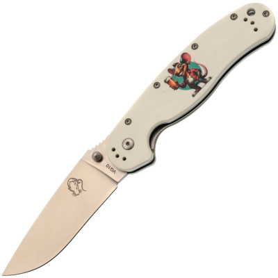 Складной нож Steelclaw "Крыса В баре", сталь VG-10, рукоять G-10