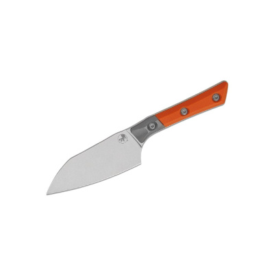 Нож кухонный Сантоку Microtech Santoku Knife 4', сталь M390MK, рукоять G10, оранжевый