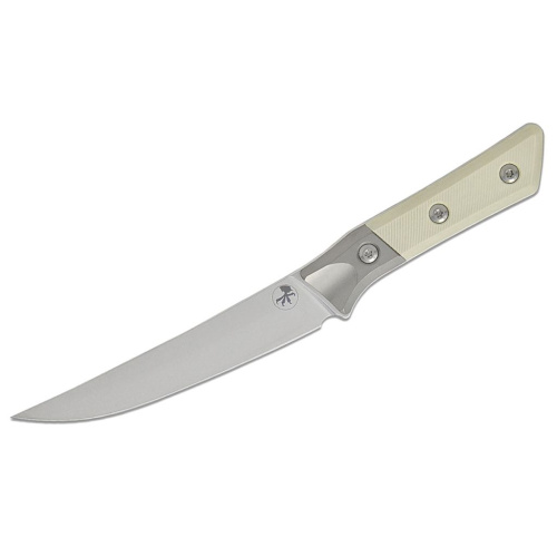 Нож кухонный обвалочный Microtech Kitchen Boning, сталь M390MK, рукоять G10, белый