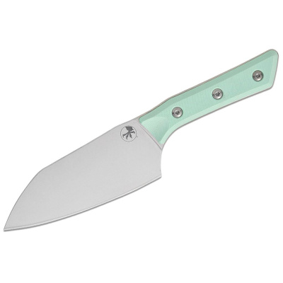 Нож кухонный Сантоку Microtech Santoku Knife 6', сталь M390MK, рукоять G10, бирюзовый